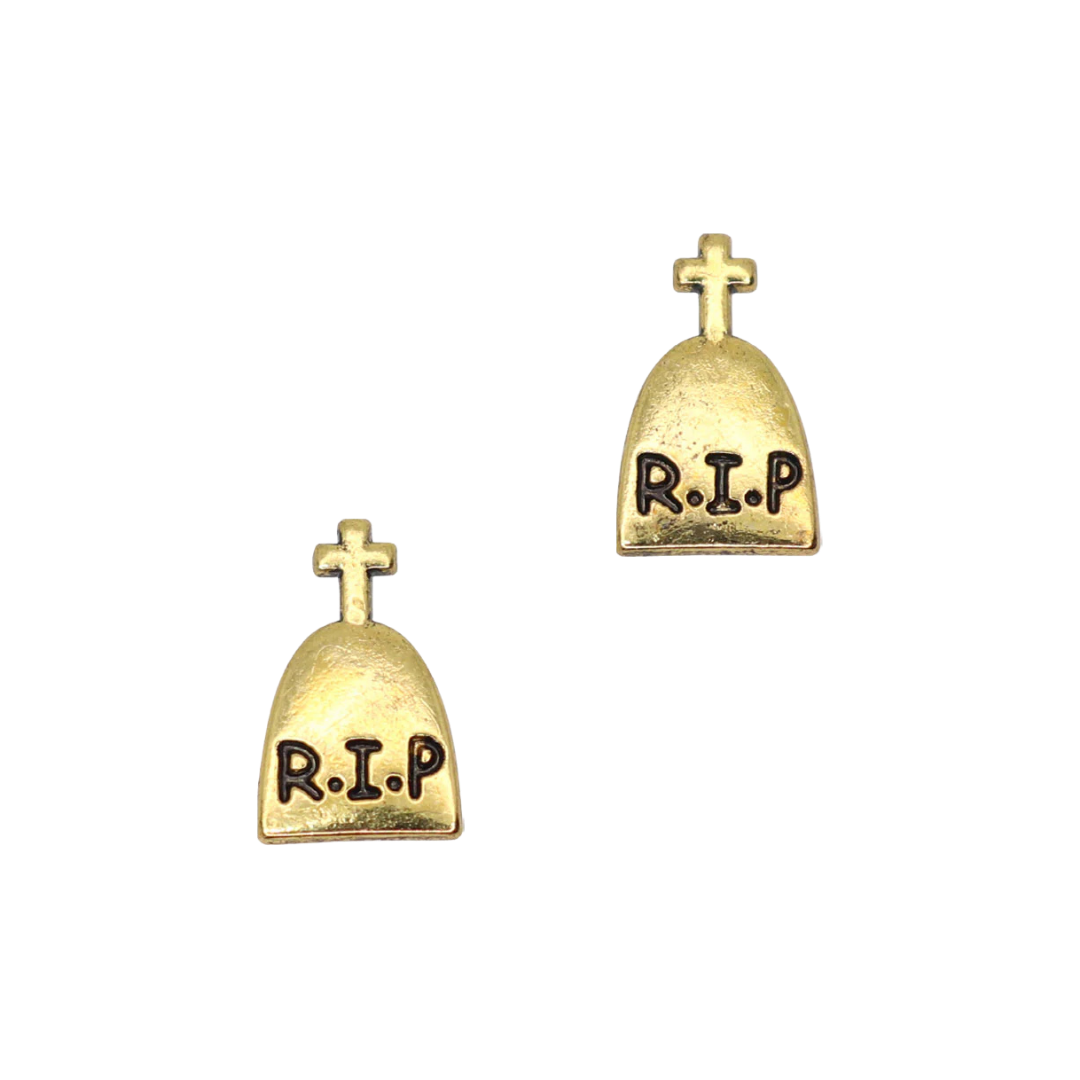RIP Tombstone Nail Charm