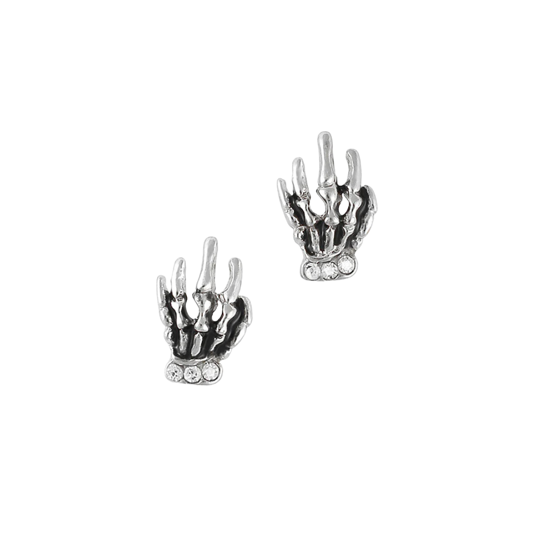 Skull Hands Black Stones