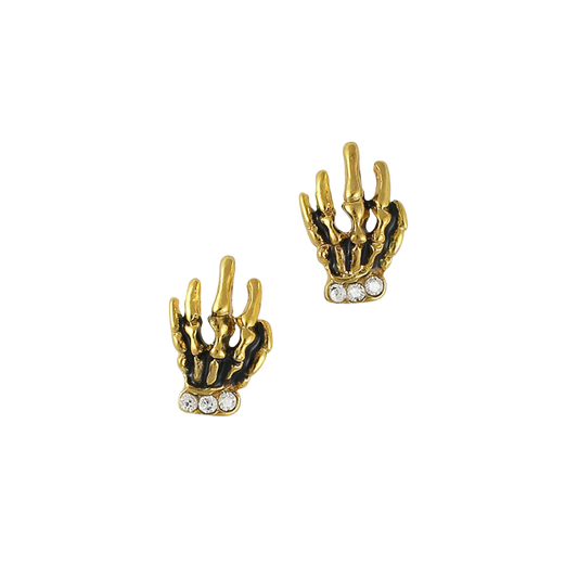 Skull Hands Black Stones